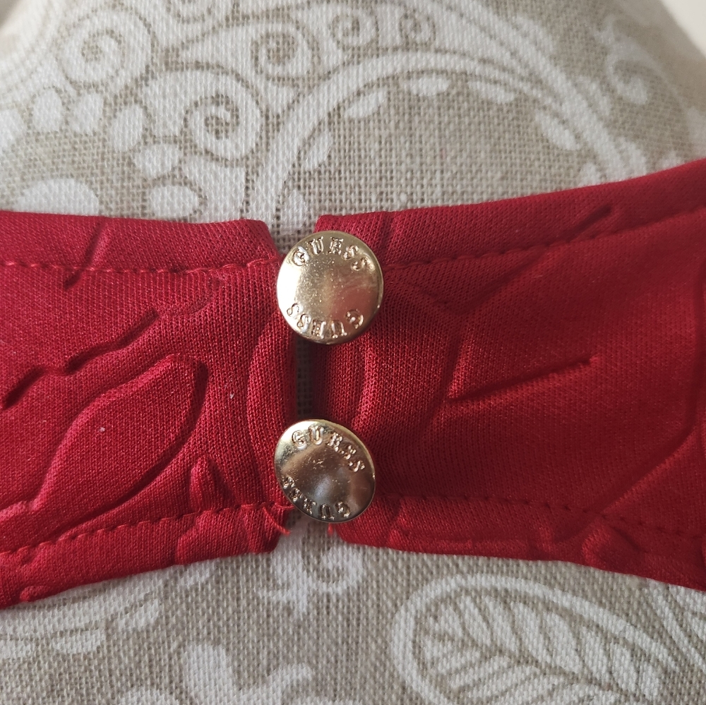Guess Los Angeles Belle Crimson Valentines Day BodyCon Dress size 12 - Picture 12 of 16